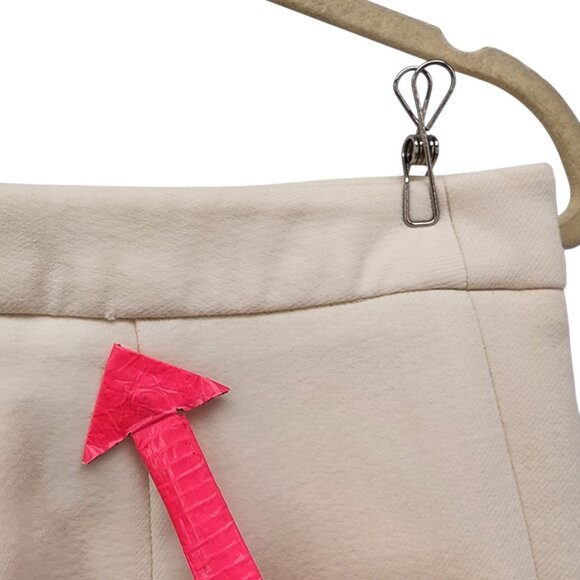 Smythe Womens 0 Pants Flared Ankle High Rise Ivory Dress Pants Trousers Preppy - Picture 6 of 9